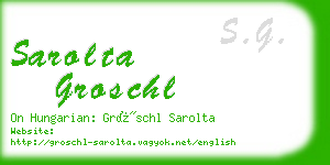 sarolta groschl business card